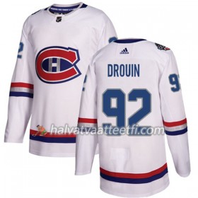 Miesten NHL Montreal Canadiens Pelipaita Jonathan Drouin 92 Adidas 2017-2018 Valkoinen 100 Classic Authentic